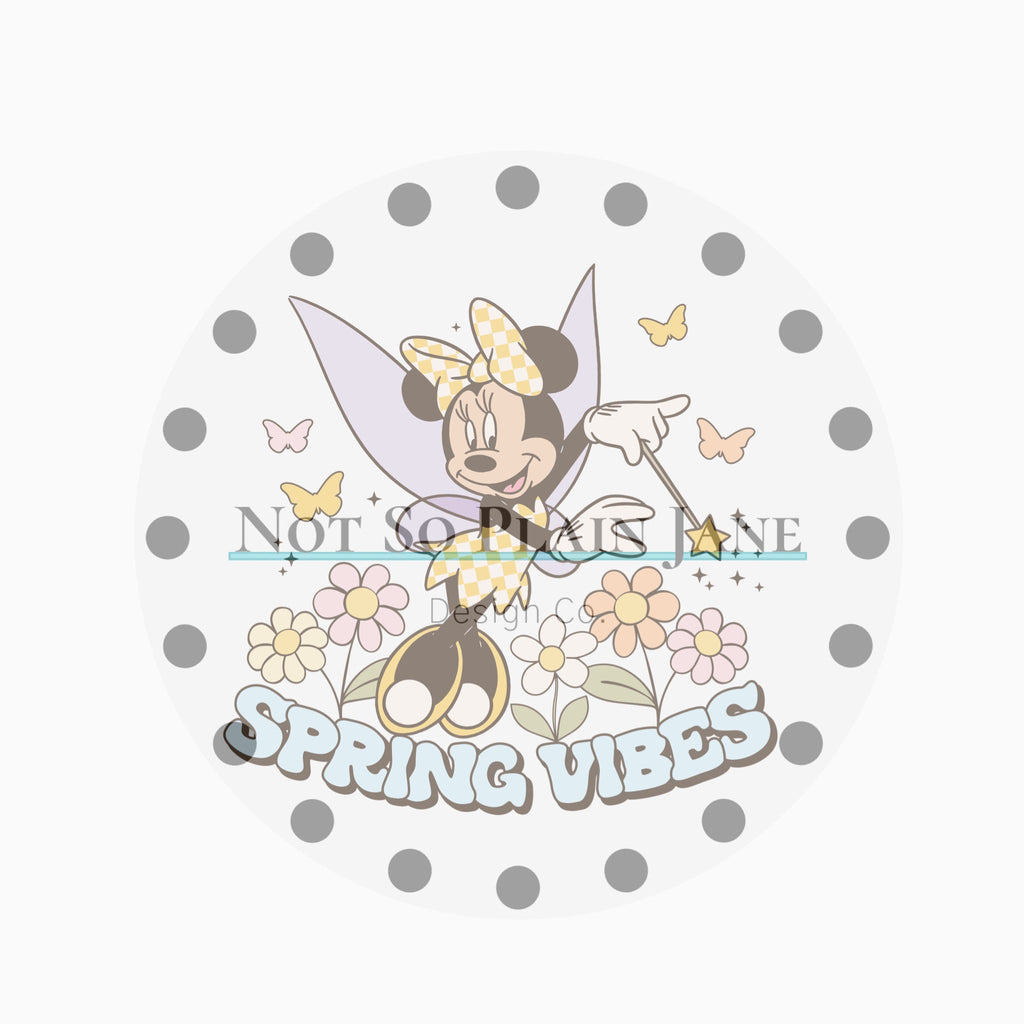 Ready to Press DTF Transfer - Fairy Mouse - Magical - Spring Vibes -  DTF - Screen Print - Custom Transfers